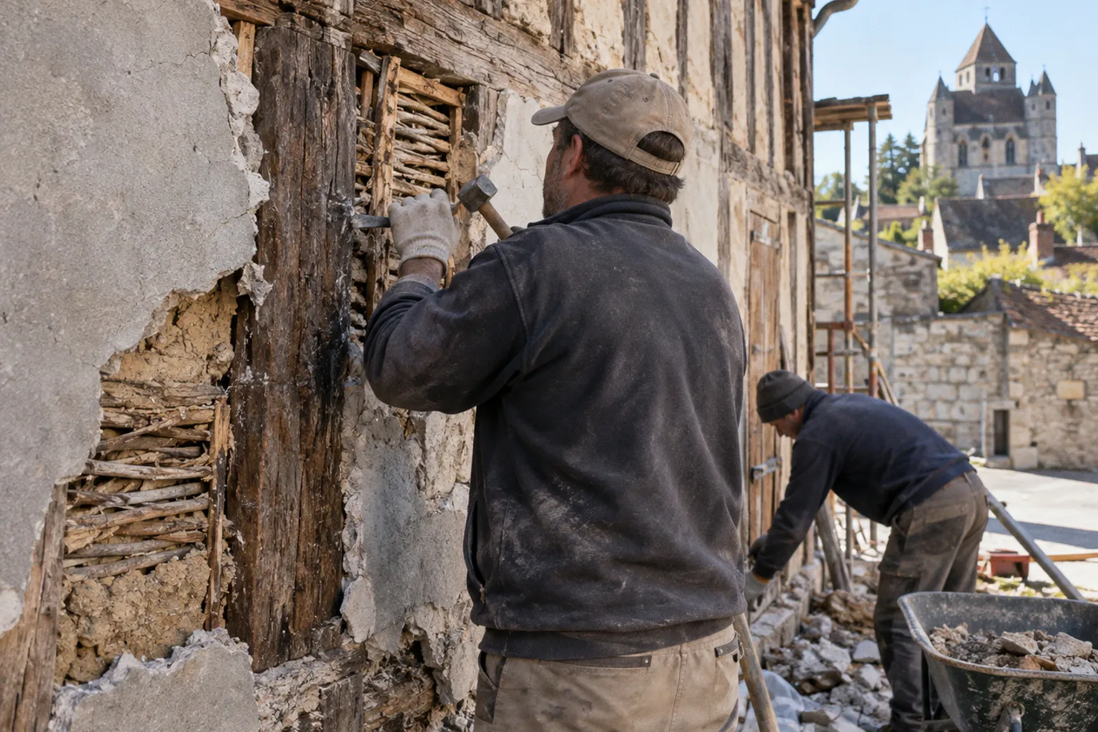 Enduit ciment sur colombages : faut-il tout retirer ?