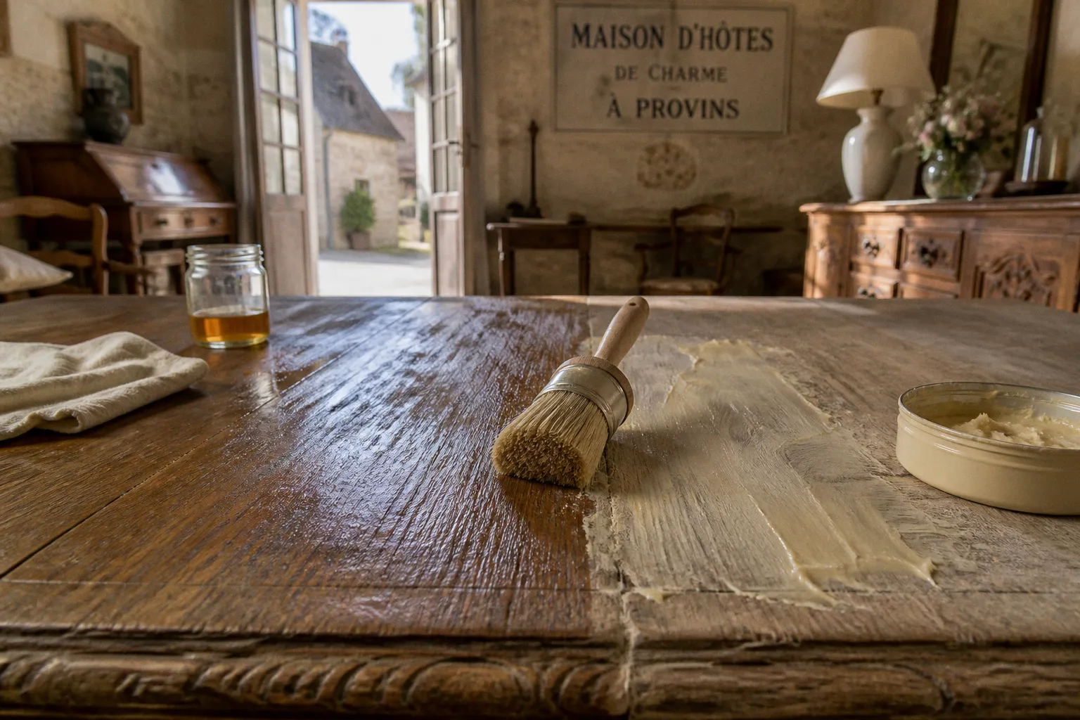 Meuble en bois ancien : cire liquide ou cire solide ?