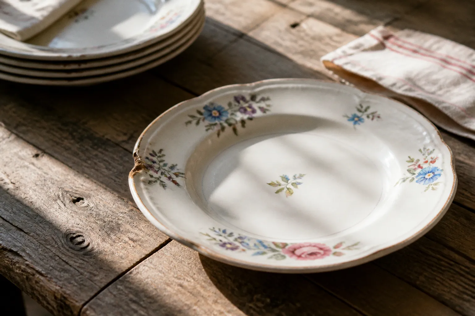 Vaisselle ancienne dans un gîte : fausse bonne idée ?